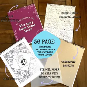 The Spicy Book Trope Lover Coloring Book l Adult Coloring Books l Dark Romance Reader Gifts