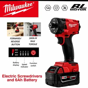 Milwaukee M18 FID3 18V Cordless Impact Driver, 1/2 Inch Hex Drive, Max 300Nm Torque, Multi-speed Adjustable 0-3900RPM & 0-4400IPM, High Power Electric Screwdriver for Furniture Assembly, Mechanical Installation