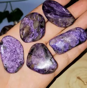 Natural Charoite Palm Stone