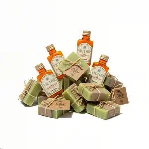 Roomsium Guest Bathroom Bundle – 170 Pieces | Victor Toiletries Sets & Hand-Wrapped Olive Oil Guest Soaps