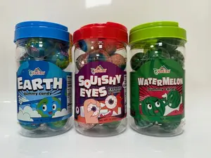 Apexy Planet Gummies - with Fruity Liquid Center, 11.42oz each, Pack of 3 (Eyeball, Planet, and Watermelon)