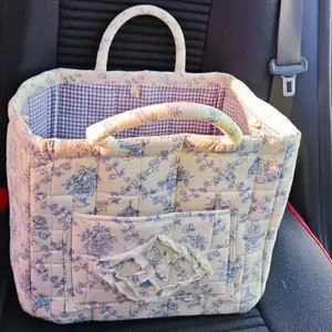 Car Storage Basket Organizer Multi-Purpose Car Interior Accessories Durable Space-Saving Design for Vehicles Car Accessory Washable Hygienic Daily Use ,woven design room organization product ,fresh style,daily use item,car storage organizer,bedroom use