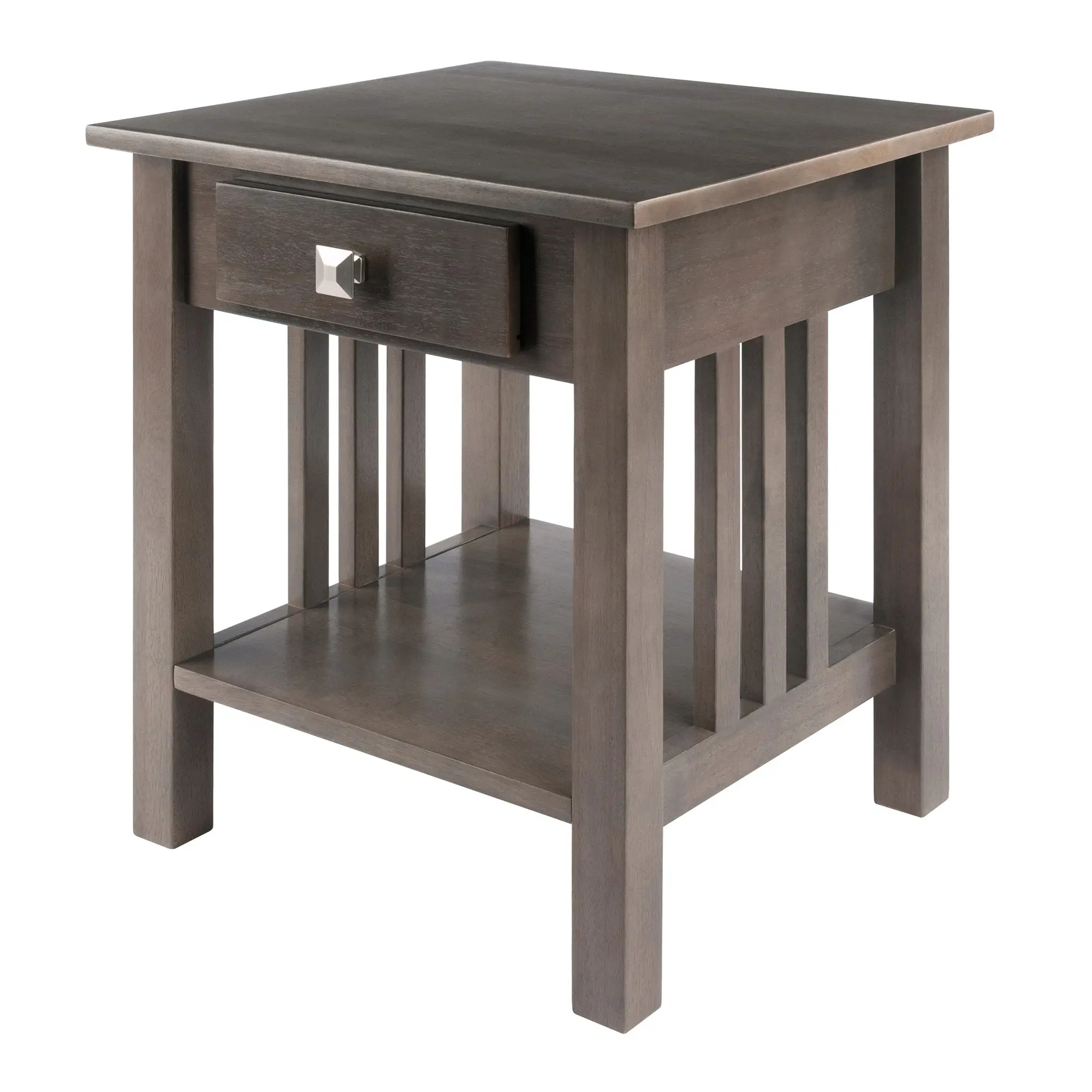 Winsome Stafford Accent Table, Oyster Gray, Solid / Composite wood