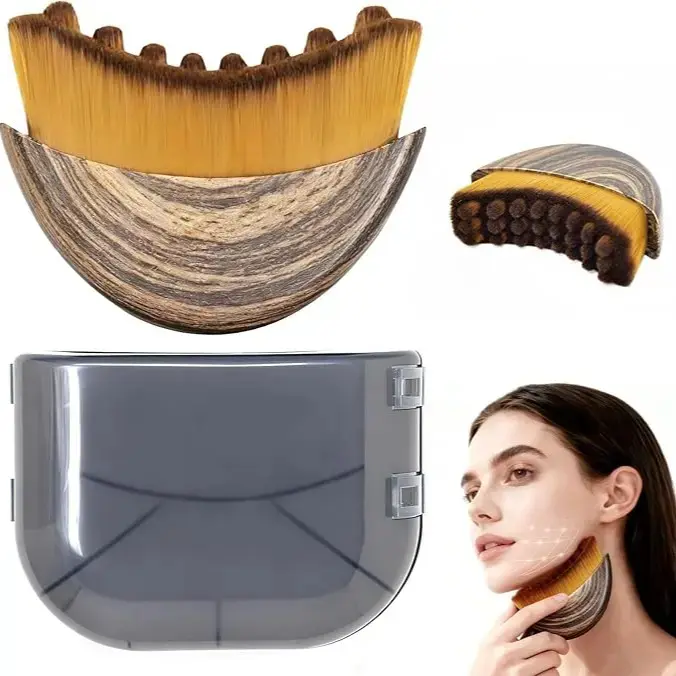 2PCS Lymphatic Contour Face Brush，Facial Slimming & Daily Massage, Facial Slimming & Massage Tools, Face Debloat, Puffiness Relief, Facial Cleansing Brush, Sensitive