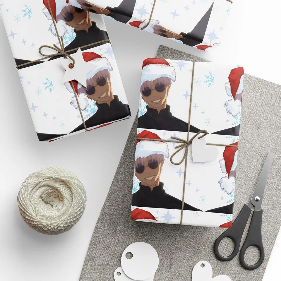 Kawaii Anime Birthday Wrapping Paper, Cute & Funny Manga Style Gift Wrap, Otaku Holiday Wrapping Paper