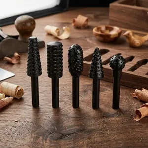 Rotary file set, 5/10-piece Electric Engraving kit, high-speed carbide burrs for die grinder, metal wood stone carving, polishing tools, multi-purpose milling Bits for Crafts and Model Making