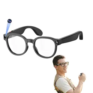 Smart Sunglasses  with 2MP Camera ,Anti-Shake Video Recording Smart Glasses  , 3 Lens(Sunglasses +Anti Blue Lens+Gradient ) for Travel Sports Video Recording ,Hands-free BT Calling,AI Translation Object Recognition