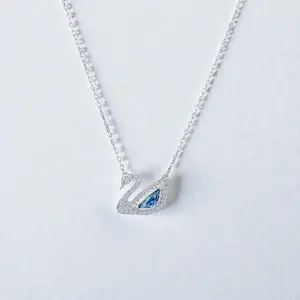 Swan Necklace – Crystal Swan Pendant, Elegant Jewelry Gift for Her