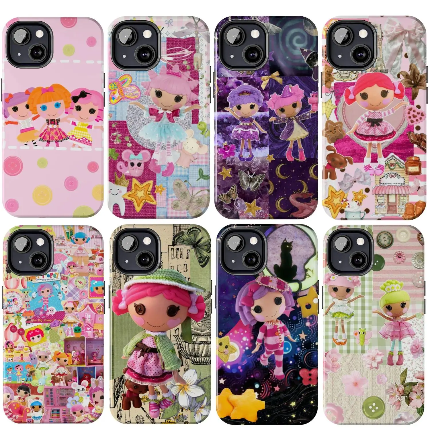 Lalaloopsy Aesthetic TPU Smartphone Case - Shockproof Protective Cellphone Accessory with Camera Protection for iPhone 17-12, Pro Max, Pro Plus & Samsung S25-S23 Devices