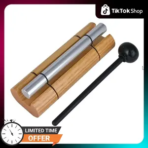 Woodstock Wind Chimes Zenergy Solo Hand Chime, Silver (7") Musically Tuned for Meditation, Yoga and Mindfulness, Bell Percussion Instrument For Teachers and Classrooms