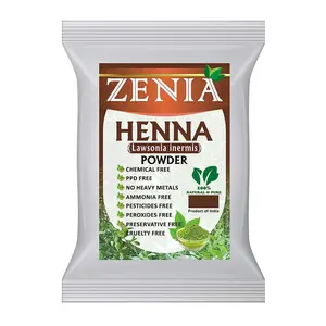 Zenia Pure Henna Powder (Lawsonia inermis) Triple Sifted 2025 Crop