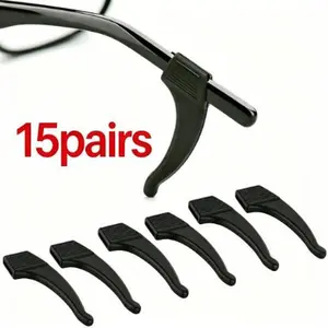 15 Pairs Glasses Ear Grips – Eyeglasses Ear Cushions & Retainers, Silicone Anti-Slip Hooks to Stop Glasses from Slipping