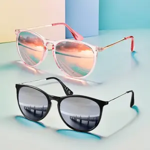FEICE 2 pairs of fashionable and lightweight sunglasses, 2025 new male and female polarized lens sunglasses, summer travel accessories square frame pink polarised lens reflective sunglasses