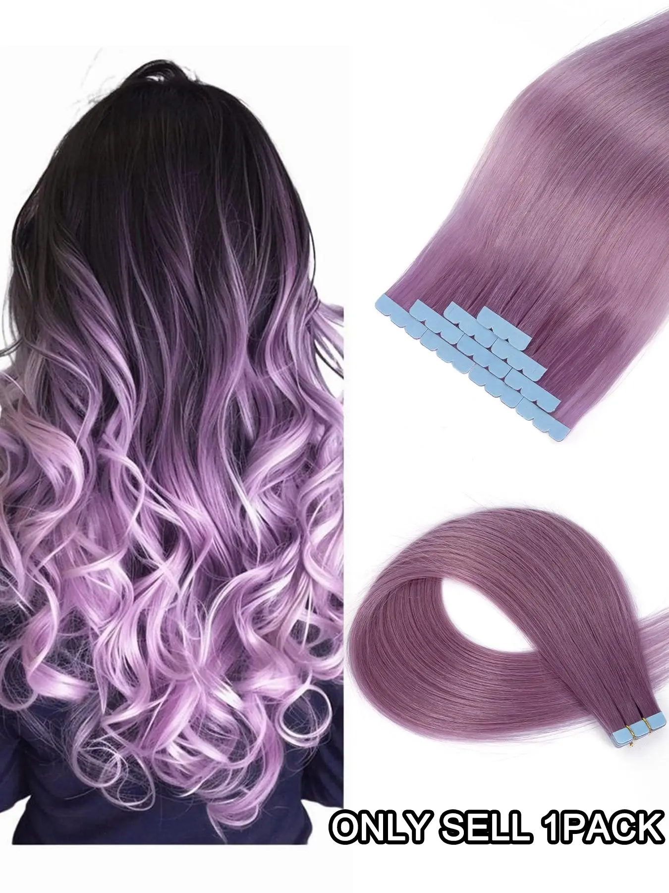 Real Hair Extensions with Mini Tape, 12-20 Inches Long, Pack of 10, Invisible Straight Hair Strips, Perfect for Bridal Hairstyles