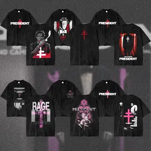 [COLLECTION] PRESIDENT Band T-Shirt, Metal Washed T-Shirt, Double Sided Graphic Tee, Dark Propaganda Metalcore Shirt, Cultcore Streetwear, Gothic Religious Inspired Vintage Tee, Alternative Rock Merch for Men & Women.