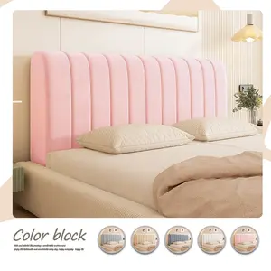 Elastic Full Cover Bed Head Protector, Polyester Material, Anti-Collision Dustproof, Suitable for All Beds, All Seasons Use, Washable