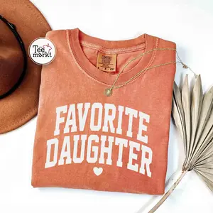 favorite daughter t-shirt, comfort colors daughter gift, birthday girl shirt, aesthetic daughter tee, the favorite