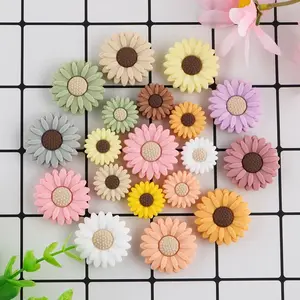 Flower Silicone Focal Mixed-10pcs (color random)
