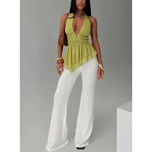 Leisure State Knit Pant White