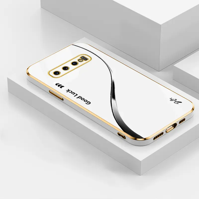 Suitable for [Galaxy S10 Plus] Simple silk creative business high-end anti-drop electroplating silicone mobile phone case affordable anti-drop-888