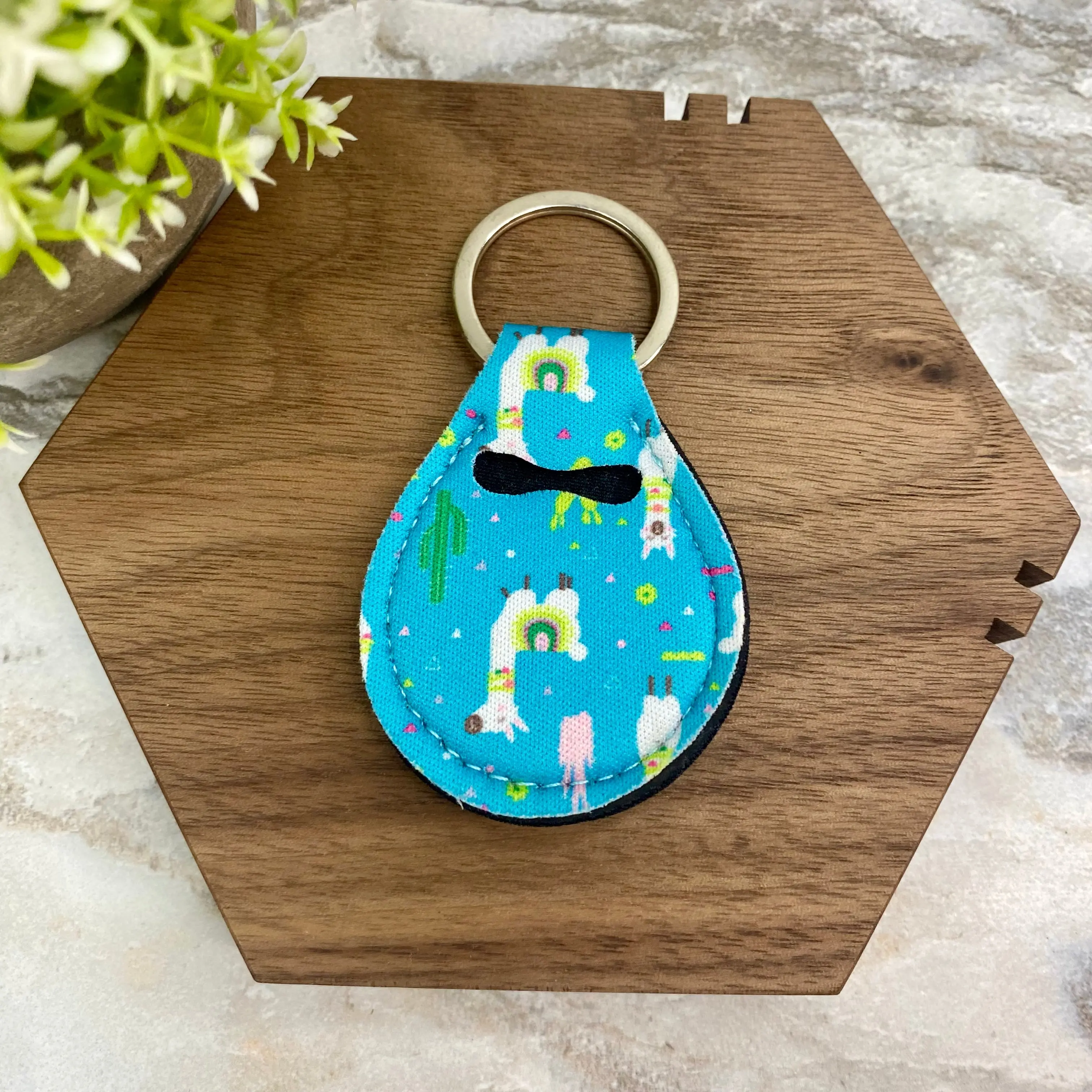 Southwestern Print Quarter Coin Holder Keychain - Neoprene Pouch Holds up to 12 Quarters, AirTag Compatible, 1.34” Diameter, 2” Plus Keychain, Holds Coins, Varied Print, Approx 2", With Holder