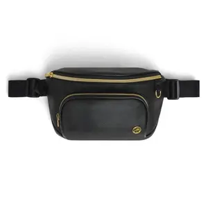 Huggies Cross Body Diaper Bag - Black Leather