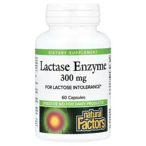 Natural Factors Lactase Enzyme, 300 mg, 60 Capsules