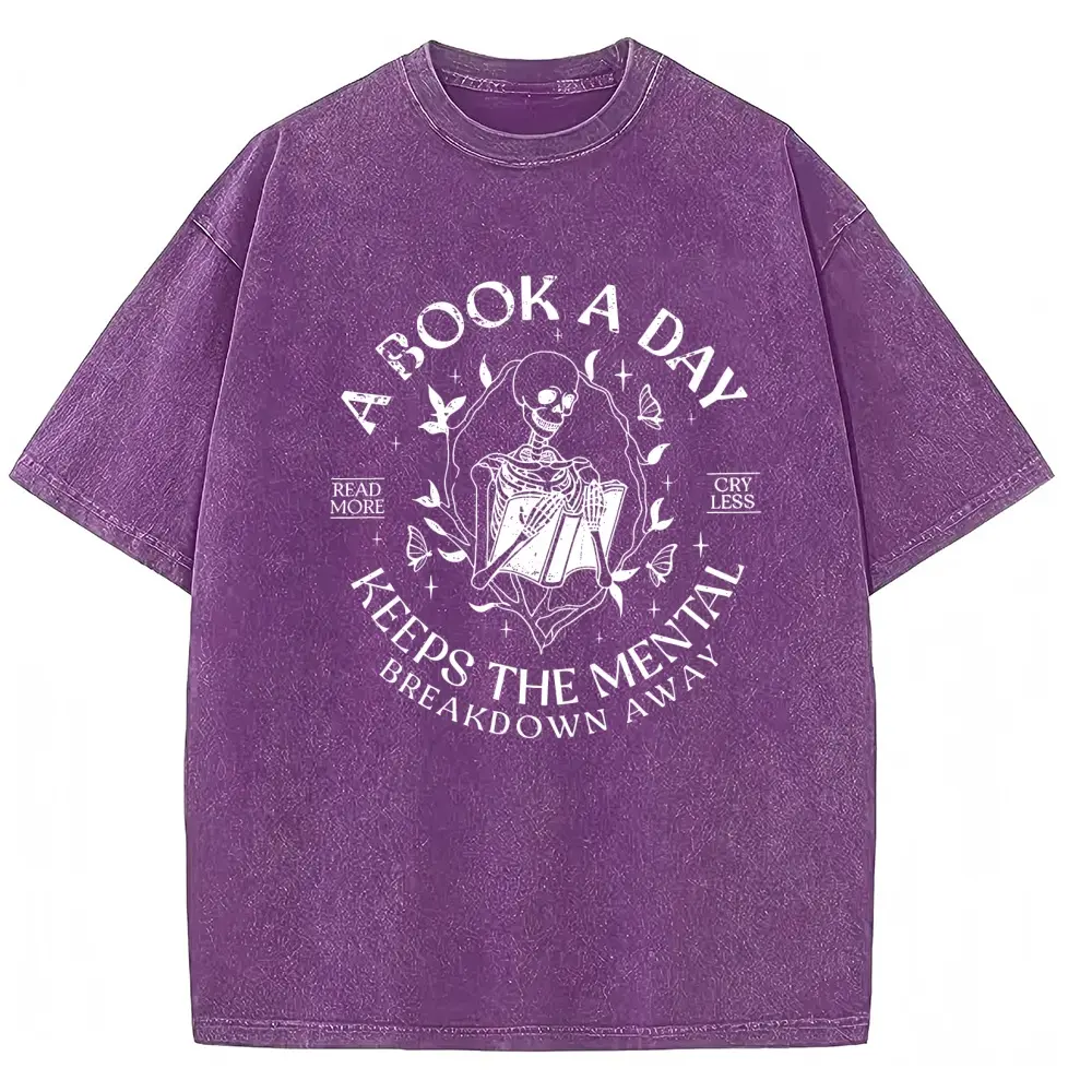 Washed T-shirt-Purple