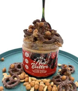 Rainbow Nut Butter  Chocolate Caramel Pretzel Peanut Butter Treat