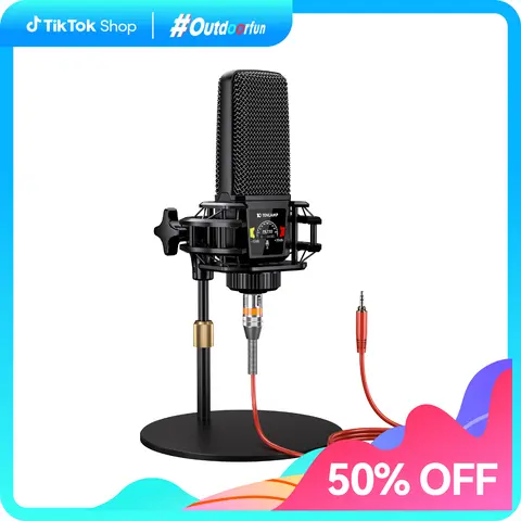 Tenlamp Condenser Microphone Kit (BM800/PK PRO/P15) - Wired Recording Kit Set, Stable Live Mic for Broadcasts & Singing Events, Vibration Damping Shock Mount, High-Quality Sound Capture
