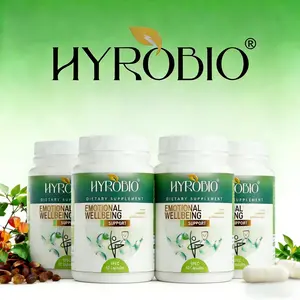 HYROBIO-4 Packs Calming Sleep Supplement capsules Mix with KSM-66 Ashwagandha Vitamin D3 Magnesium & L-Theanine (Melatonin Free)