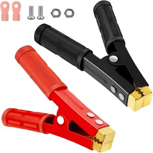 1000A  Jumper  Clamps, Heavy Duty   Clamps Pure Copper,   Clamps for Jump Starter Cables,   Charger Clamps(2PCS,Red & Black)