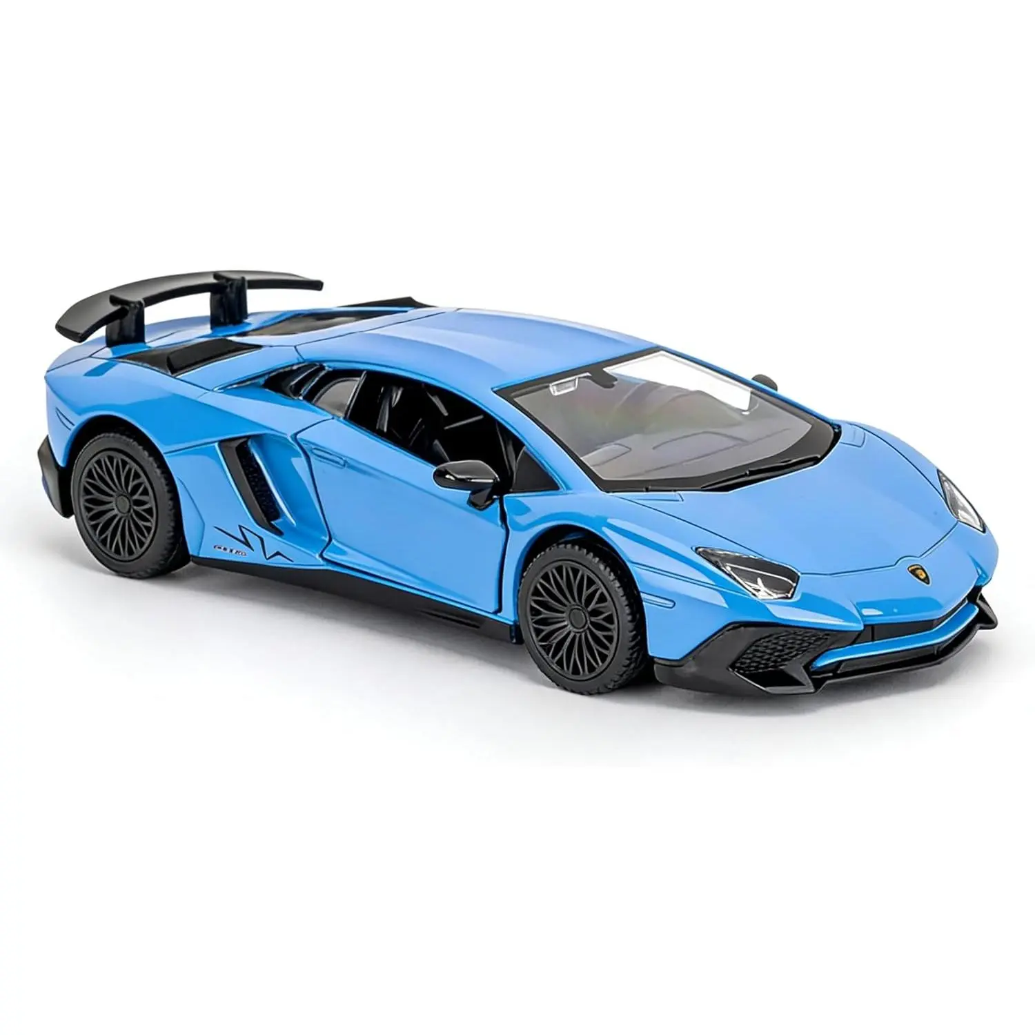 1/36 Scale Lamborghini Aventador Alloy Car Model Zinc Alloy Pull-Back Toy Car Blue for Toddlers Boys Girls Gift