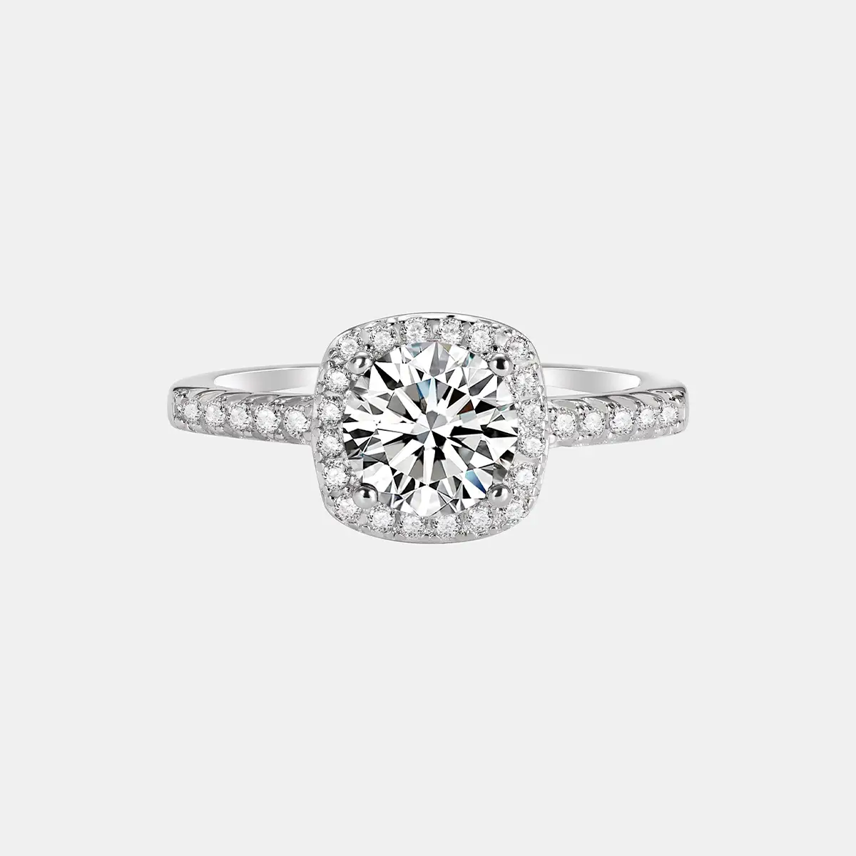 【K4】0.5CT Classical Synthetic Moissanite Ring– Elegant Classic Choice for Engagement, Wedding, Anniversary, or Valentine's Day Gift