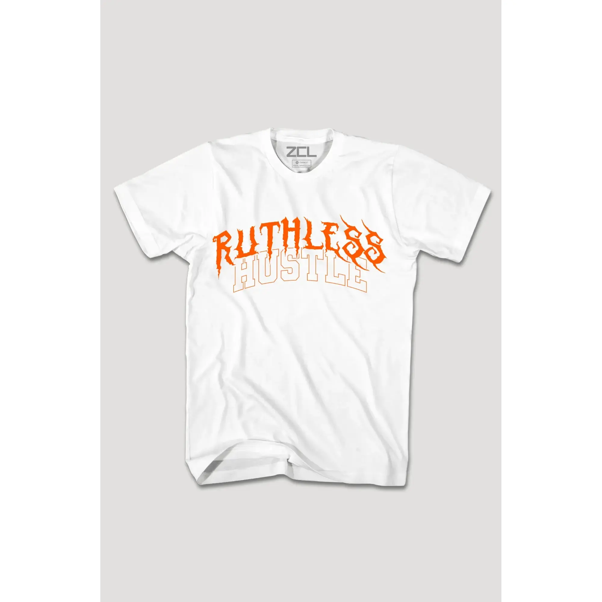 Ruthless Hustle Tee (Orange Logo)