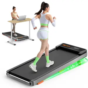 JC Walking Pad, 2.5HP Portable Treadmill with Incline Under Desk Treadmill, for Home Office with 265 Lbs Capacity,Remote Control, Led Display