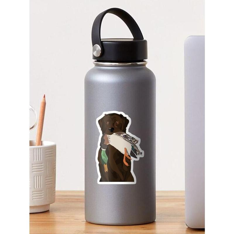 Chocolate Lab Bird Dog Sticker Hunting Retriever Outdoor Field Art
