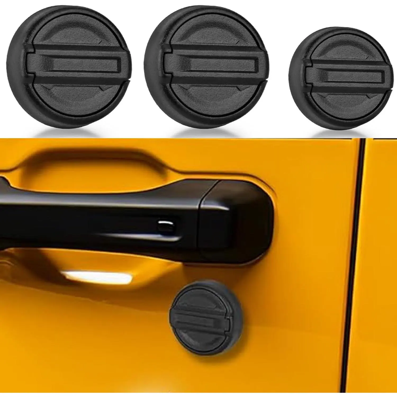 Strong Magnetic(Upgrade N52) Keyhole Covers Compatible with 2018-2025 Jeep Wrangler JL and Gladiator JT, Keyhole Protection Keyhole Cover Door Lock Cover for Jeep 3 Year Warranty (Classic)