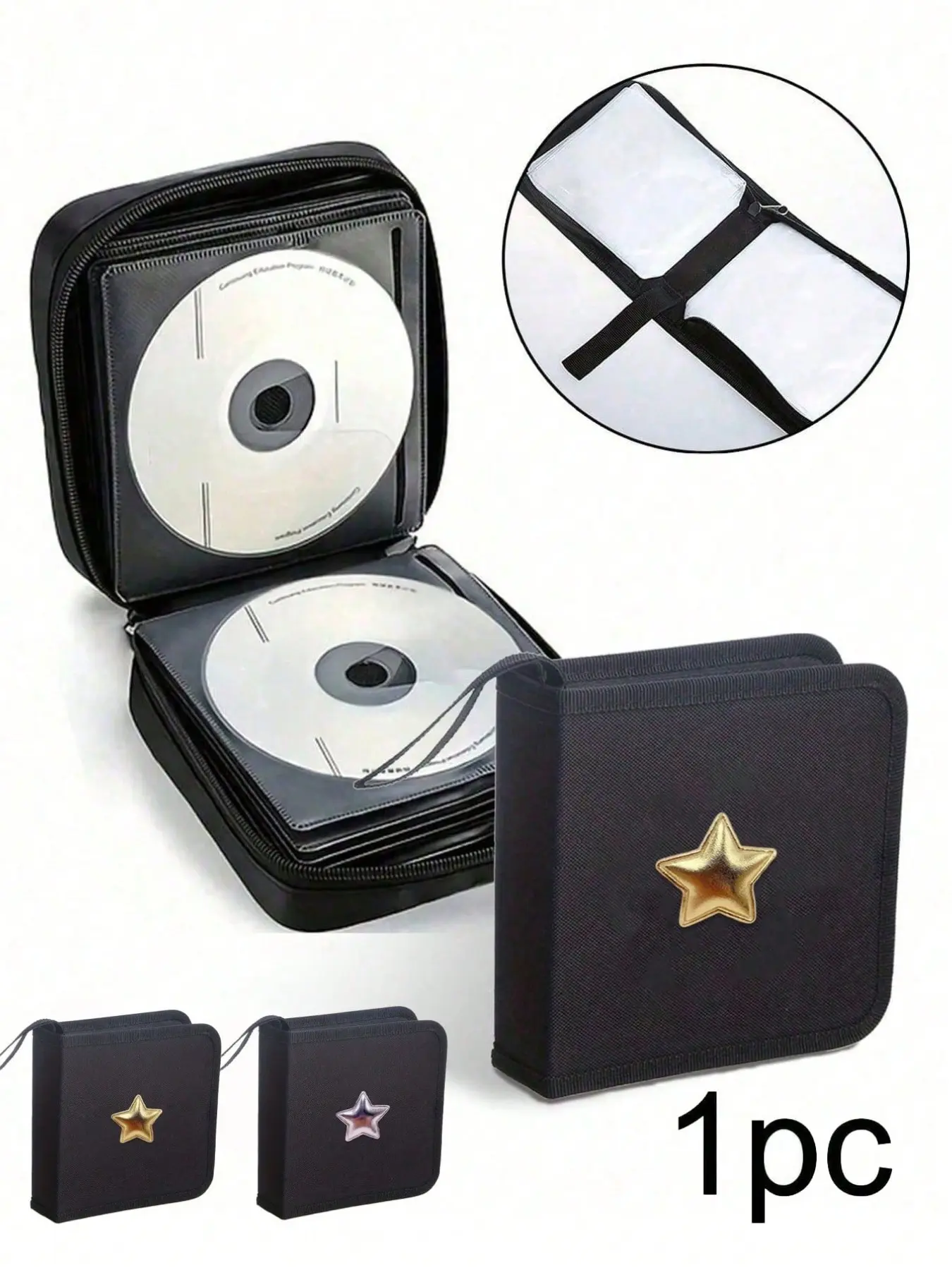 40 Pcs CD DVD Storage Box Set, Portable Organizer Case Solution for Car Home Travel Use, Ideal Gift for Music Lovers Gamers Media Collectors