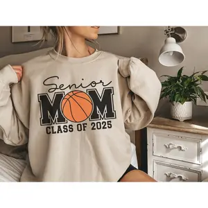 Senior Basketball Mom Sweatshirt, Game Day Sweatshirt, Gift for Basketball Mom, Basketball Lover, University Style