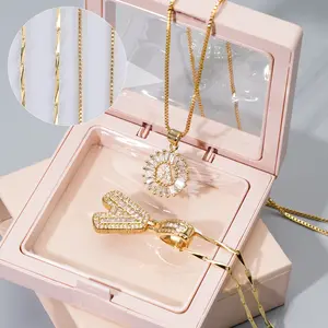 2 Pack Initial Letter Pendant Necklaces for Women, Plated Alphabet Necklace with Adjustable 17''-19'' Chain, Valentine's Day Jewelry for Women Girls