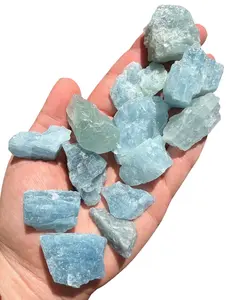 Raw Aquamarine Crystal - Grade A+ Blue Aquamarine Stone - Healing Crystals and Stones - Blue Beryl Crystals
