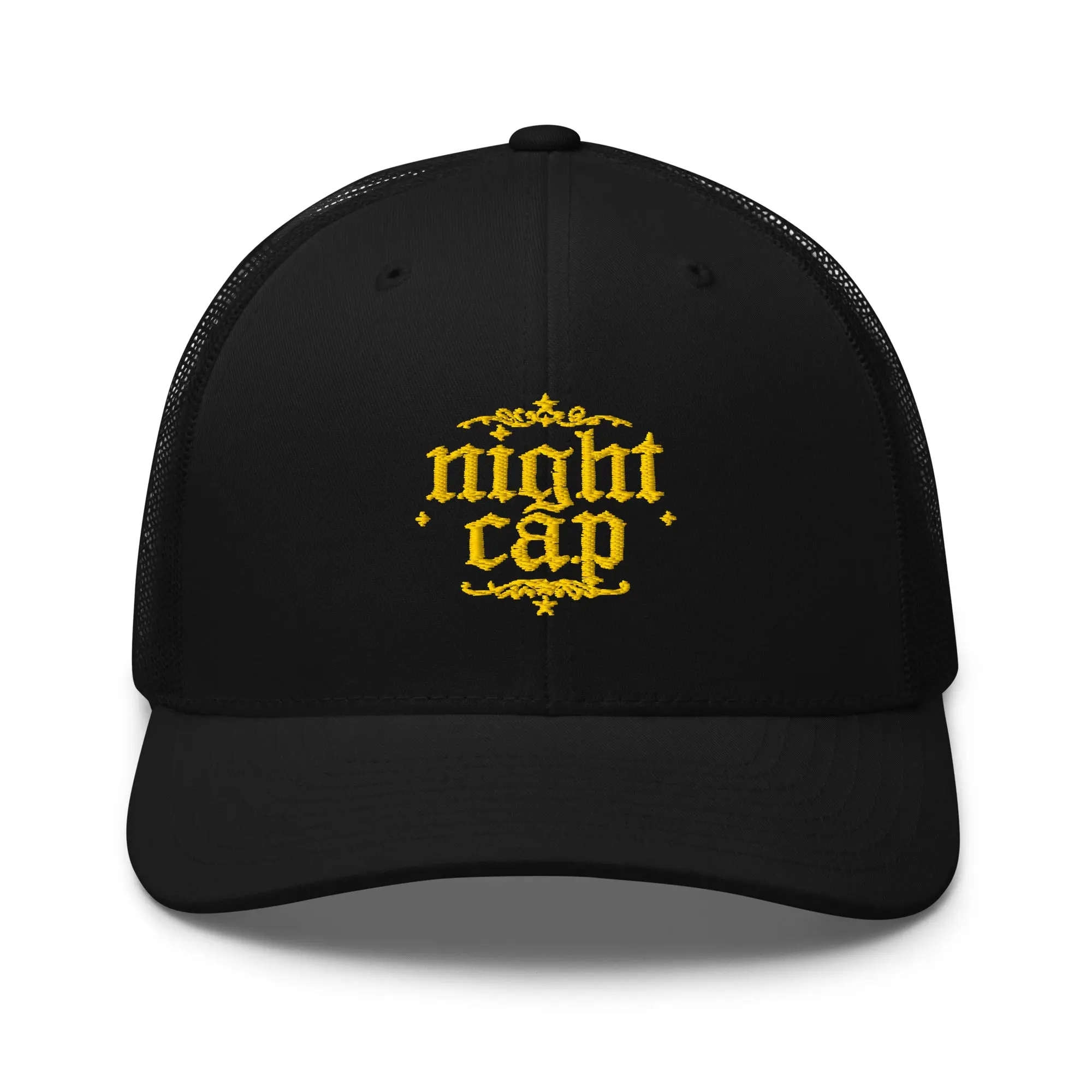 Night Cap Trucker Hat, Fashion Clothing Accessory for Daily Wear