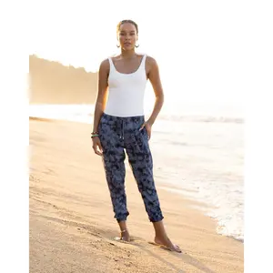 Calista Pant: Navy Tie Dye