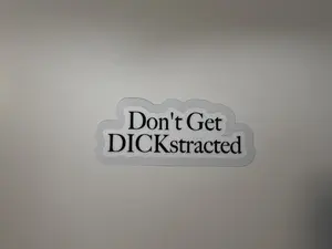 Don't Get DICKstracted funny adult humor vinyl sticker