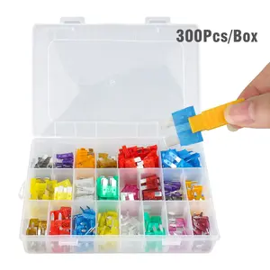 Car Fuse Assortment Kit, 160 Mini Blade Fuses Automotive + 90 Standard Auto Fuses + 50 Micro + Puller – Replacement for RV Camper Boat Truck（300PCS）