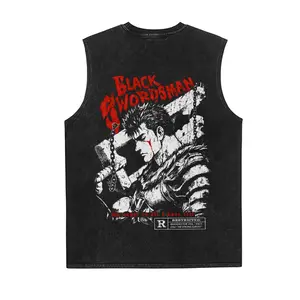 Berserk 90s Graphic Sleeveless Tank Tops Men Vest Streetwear Outfits Men Vacation Outfits Sleeveless Shirt