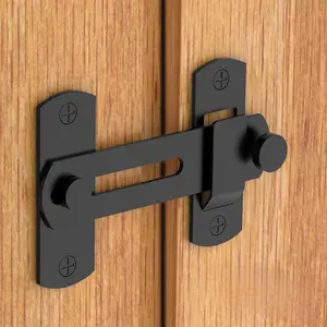 180 Degree Flip Sliding Barn Door Lock for Privacy Protection - Door Security Lock Secure Door Lock and Latch for Pets, Bathroom, Outdoor, Garage, Windows, and Sliding Doors