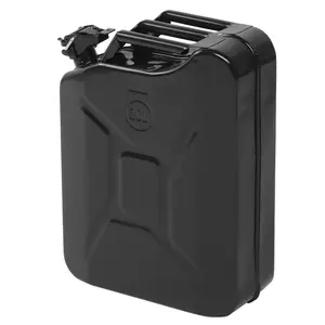 Iron 20L 0.6mm Oil Drum Black Portable Fuel Storage Can with Spout for Petrol Diesel High-Grade Material Durable Reliable Automotive Repair Kit