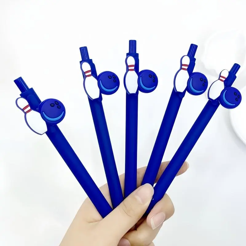 Bowling Ball Design Pencil, 1 Count/5 Counts Soft Rubber Pencil, Writing Pen for Students, Office Stationery & Supplies